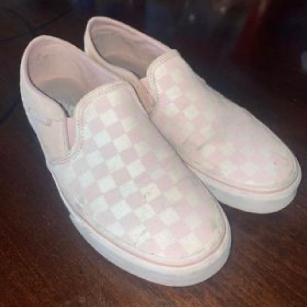 Pink Checkered Vans